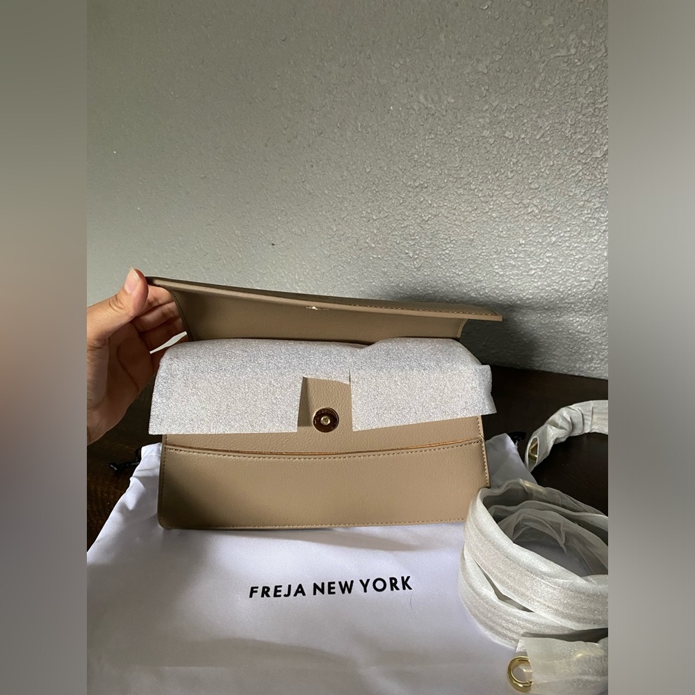 DISCONTINUED NEW with Dust Bag and tags Tan / Taupe Freja Mini Shoulder Bag - Picture 3 of 13